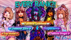 checking Dress to Impress Roblox ranks and Star progression from New Model to Fashion Goddess
